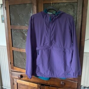 Vintage L.L. Bean Purple Hooded Pullover Jacket L XL
